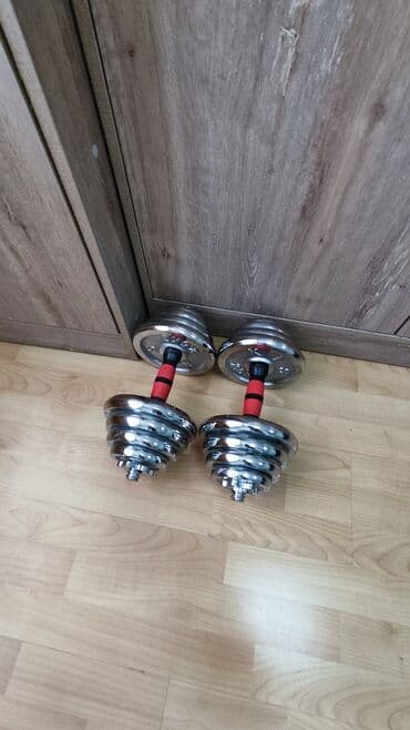 гантели наборные хромированные: Гантели хромированные 
Разборные 
каждая по 15кг 
цена указана за пару — 1