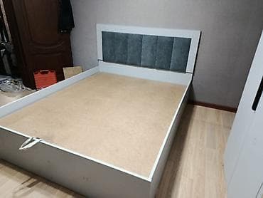 Спальные гарнитуры: Спальный гарнитур, Новый, Двуспальная кровать, Трюмо, Тумба, Кыргызстан, Бесплатная доставка, цвет - Серый — 2