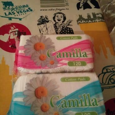 "Camilla" косметические диски,спонжики, хлопок 100%, гигиенические — 2