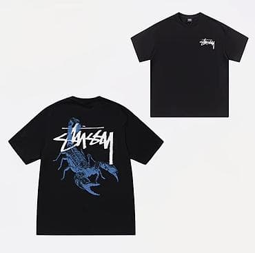 скорпионикс купить: Футболка Stüssy Scorpion Graphic, черная - Дизайн: крупный принт на — 2