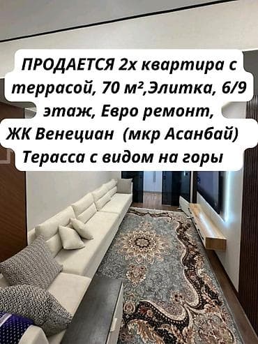 2025: 2 комнаты, 70 м², Элитка, 9 этаж, Евроремонт — 1