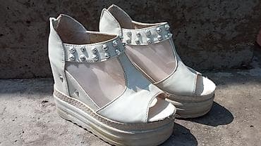 обувь летний: Босоножки на платформе, белые - Модель: закрытая пятка и боковины с — 1