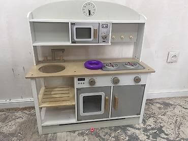 детский кухонный гарнитур: Детская игровая кухня из дерева с полным набором элементов для — 2