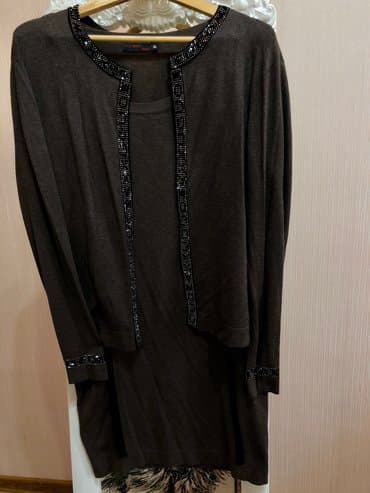 праздничные платья больших размеров: Распродажа Двойка Одежда женская Костюм Платье Платья Кардиган — 3