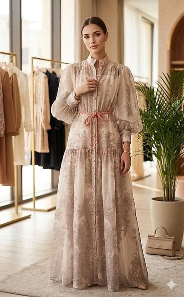 zimmermann: Вечернее платье, Длинная модель, С рукавами, M, L — 1