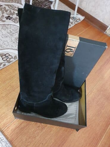 обувь для дома: Сапоги "BASCONI"зимние натуральная замша евромех цвет чёрный 38 — 3