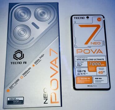 realmi gt neo 5: Tecno Pova Neo, Жаңы, 128 ГБ, түсү - Күмүш, 2 SIM — 1