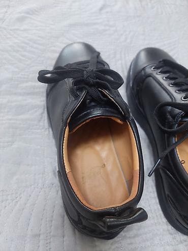 active 2: Мужские черные кожаные кеды-туфли с классической шнуровкой. Б/ув — 4