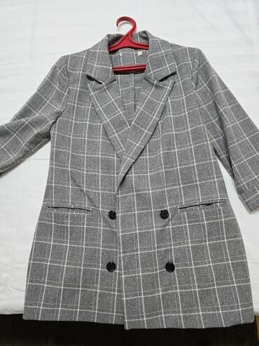 пиджаки женские бишкек: Пиджак, Классическая модель, В клетку, Без подклада, XL — 2