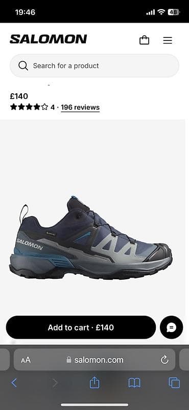 smart sensor: Мужские кроссовки, 40, 40.5, 41, Salomon, Новый, цвет - Синий — 1