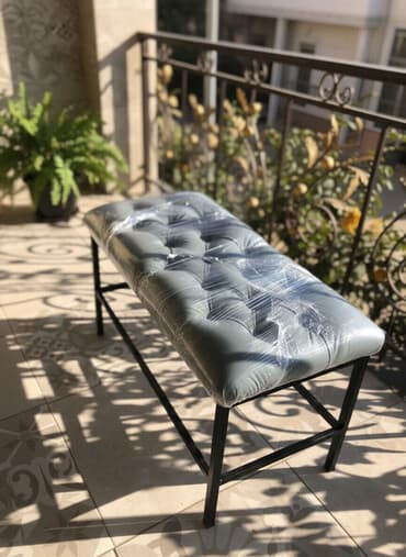 купить стол консоль: Банкетка, С полками, цвет - Зеленый — 2