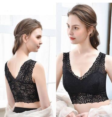 Женский кружевной бюстгальтер ( топ) с красивой спинкой без косточек