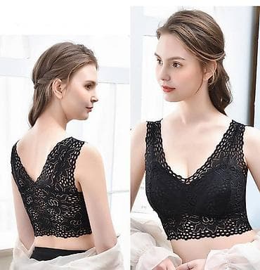 Женский кружевной бюстгальтер ( топ) с красивой спинкой без косточек — 1