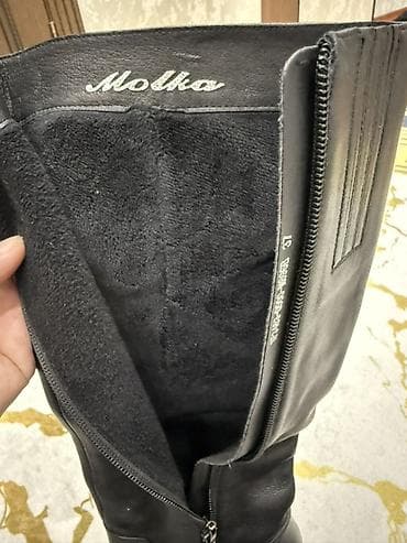 Сабо: Высокие женские сапоги Molka на тонком изящном каблуке. - Цвет — 3