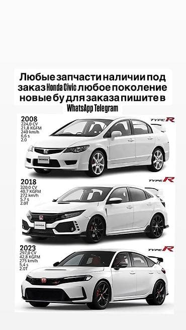 initial d: Запчасти для Honda Civic всех поколений (включая Type R) - Любые — 1