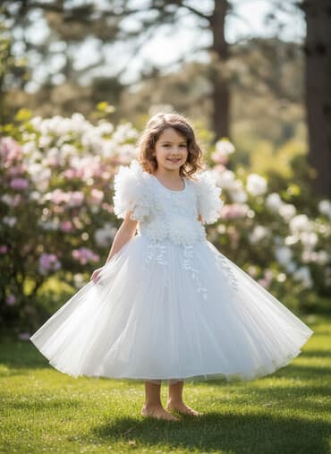 Детское платье, цвет - Белый, Б/у at lalafo.kg Детское платье, цвет - Белый, Б/у