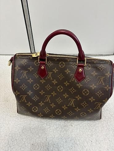 золото трос: Сумка Louis Vuitton Monogram с бордовыми акцентами и золотистой — 4