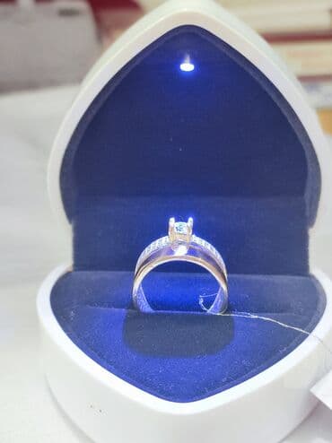 свадебное платья для беременных: Кольцо, Помолвочное, Проба 925, Женские, Циркон, Новый — 2