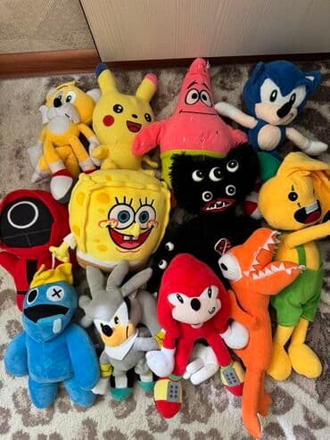 купить игрушки из игры в кальмара: Набор мягких игрушек, включающий персонажей из популярных мультфильмов — 2