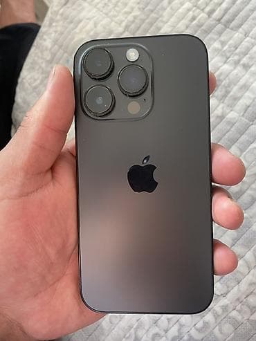 режим ноут 14: IPhone 14 Pro, Б/у, 128 ГБ, Black Titanium, Кабель — 1