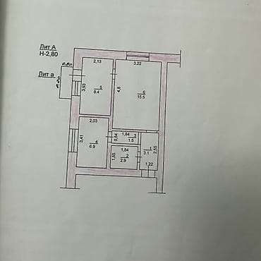 3: 2 комнаты, 40 м², 9 мкр Хрущевка, 3 этаж, Косметический ремонт — 2