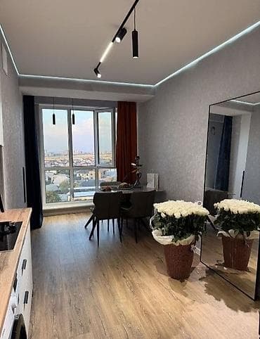 сдаю кв кызыл аскер: 2 комнаты, 61 м², Кок-Жар мкр 9 этаж, Дизайнерский ремонт — 3