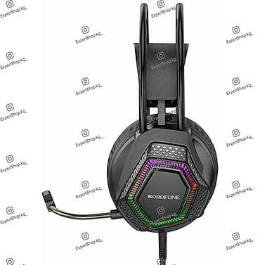 hyper x cloud 3: Проводные полноразмерные наушники, Borofone, Новый, цвет - Черный — 4