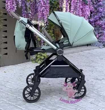 Коляски: Коляска, цвет - Голубой, Б/у — 1