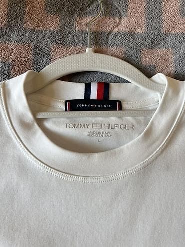 трикотаж: Мужская футболка, L, Tommy Hilfiger, Новый, цвет - Белый, Самовывоз, Платная доставка — 2