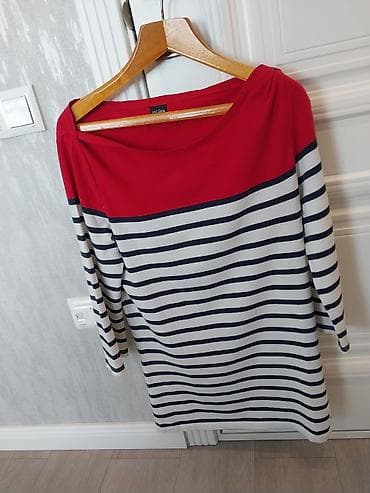 красные шорты: Повседневное платье, Осень-весна, Короткая модель, Трикотаж, Прямое, L — 1