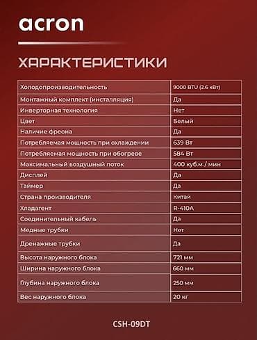 sharp aquos: Сплит-система, Новый, 20-25 м², Классический — 8