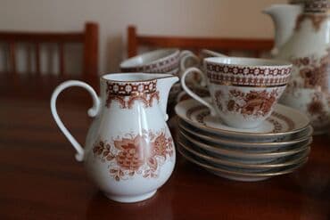 я ищу посуда: Немецкий винтажный кофейный фарфоровый сервиз Kahla на 6 персон — 6