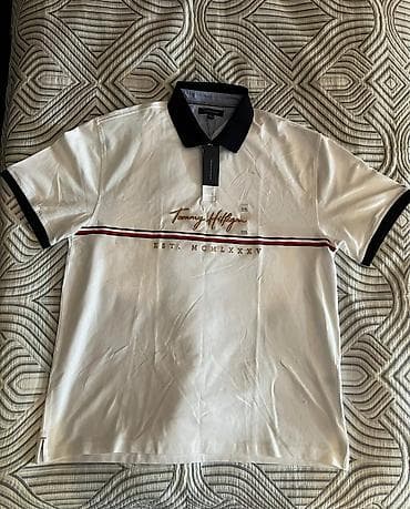 Мужская футболка, Tommy Hilfiger, Новый, цвет - Белый, Самовывоз