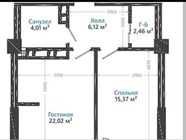 brk group: 1 комната, 49 м², Южная Магистраль Элитка, 11 этаж, ПСО (под самоотделку) — 6