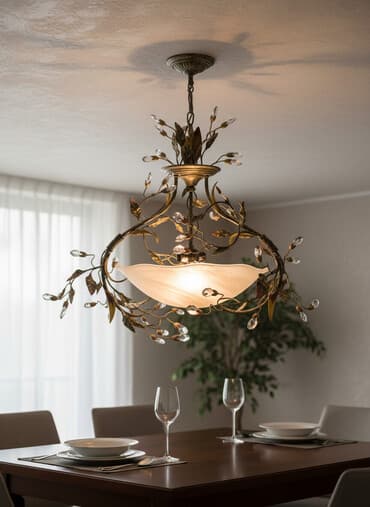 ваза для декора: Декоративная люстра в стиле флоральной классики - Потолочная люстра с — 2