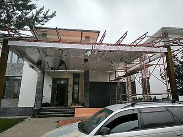 стро: Монтаж навеса/козырька над въездом и крыльцом частного дома под ключ — 1