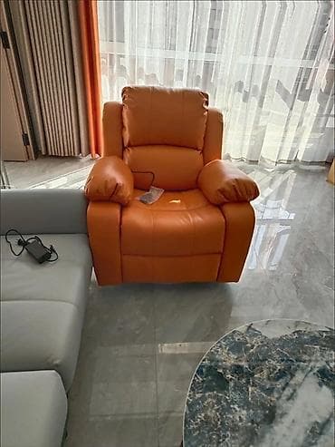 Жумшак креслолор: Реклайнер, түсү - Ток сары — 2