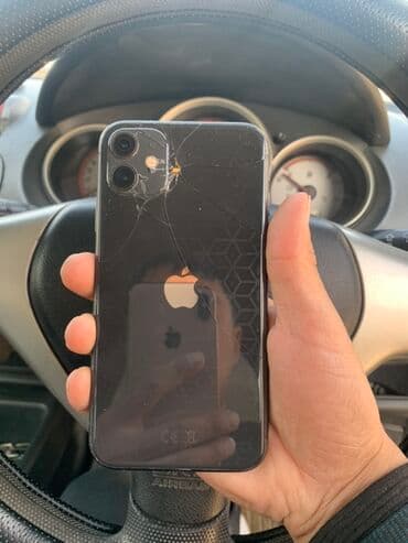 мобильные телефоны новый: IPhone 11, Б/у, 128 ГБ, Черный, Чехол, 76 % — 2