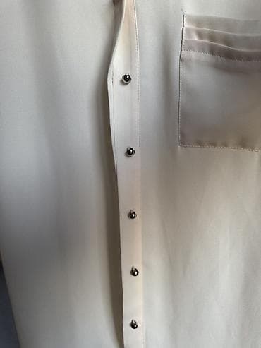 Блузки: Блузка, Однотонный, Удлиненная модель — 4