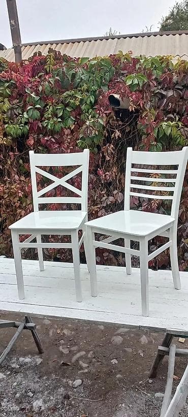 Шкафы: Стул для кухни, Новый, Дерево, цвет - Белый — 1