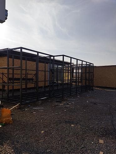 охранная бутка: Навес, Двускатный, Металл, Профнастил, Новый, Установка — 4