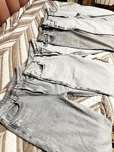 Джинсы, Прямые, Zara, Вареные, S, M