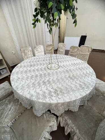 Комплект парт и стульев: Кухонный стол и стул, Б/у, Самовывоз, цвет - Бежевый — 2