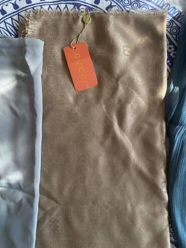 брендовые шарфы: Шарф, Новый, Унисекс, цвет - Серый — 3