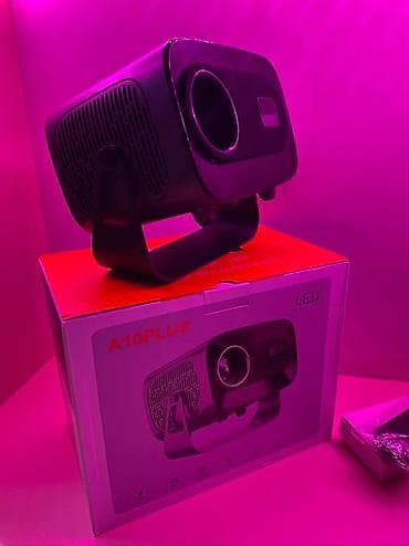 android 2din: Проектор LED A10PLUS Компактный домашний проектор с LED-лампой и — 1