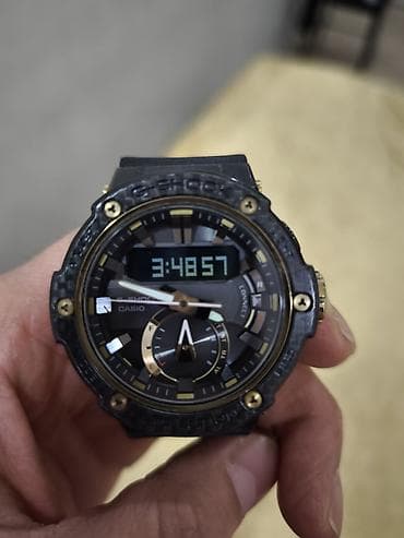 Спортивные часы часы, Casio (G-Shock), Таймер и секундомер, Водонепроницаемые, Оригинал, Синхронизация с другими устройствами, Мужские, Б/у