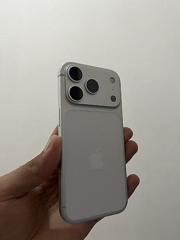 IPhone 17 Pro, Б/у, 256 ГБ, Серебристый, Зарядное устройство, Защитное стекло, Чехол, 100 %