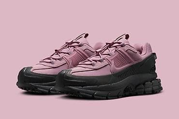 волейболные красовки: Кроссовки Nike P-6000 x Zoom Vomero 5 (цвет Pink/Black) - Верх — 2