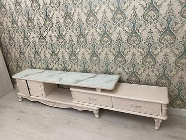 современные картины для интерьера: Тумба и подставка для телевизора, Б/у, Напольная, МДФ, Самовывоз, цвет - Бежевый — 7