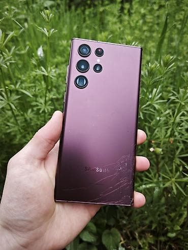 s 70: Samsung Galaxy S22 Ultra, Б/у, 256 ГБ, цвет - Фиолетовый, 2 SIM, eSIM — 3